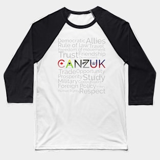 CANZUK: Affiliated Words With Symbols Baseball T-Shirt